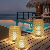 Lampadaire Sur Pied En Rotin Éclairage Extérieur Étanche - Clowas.fr